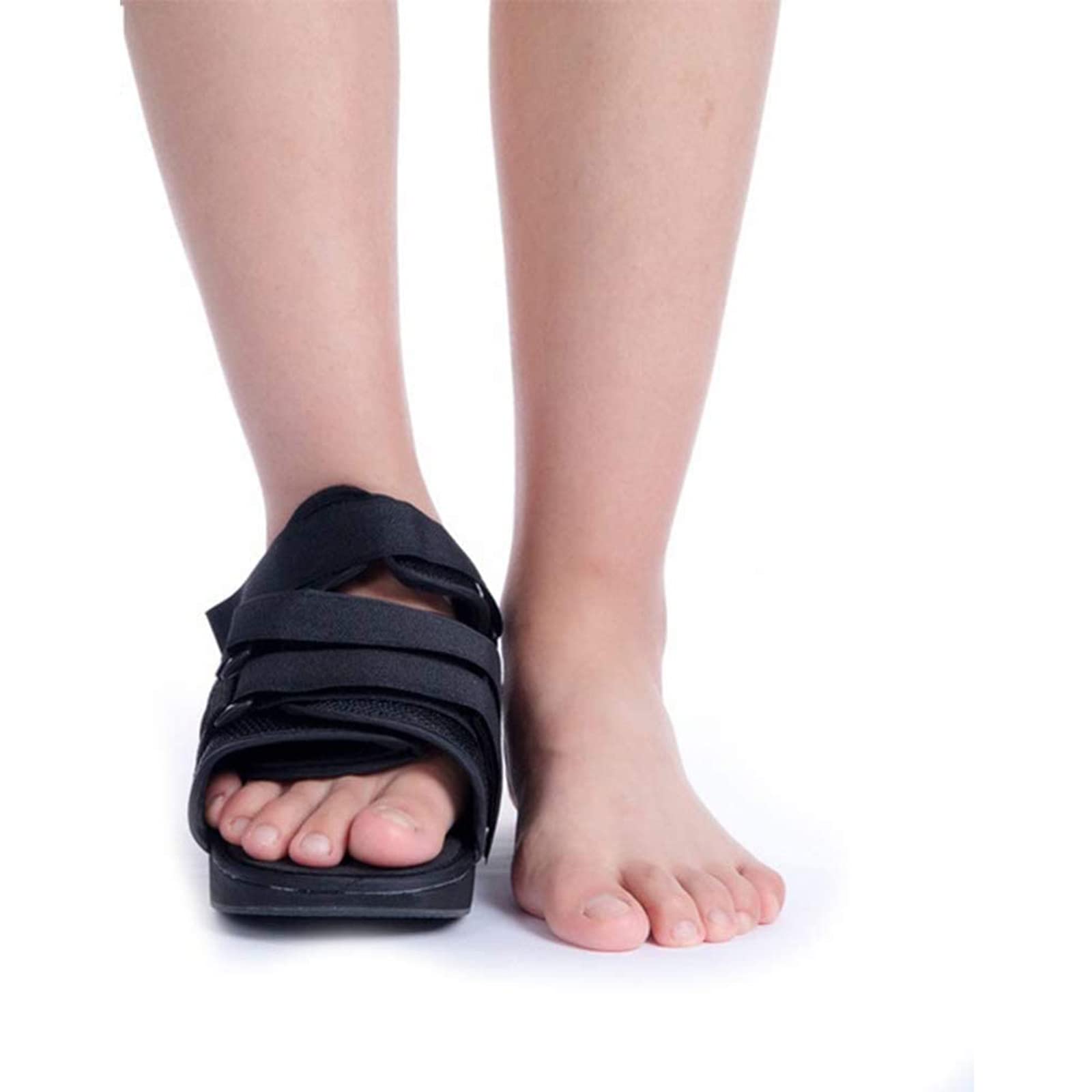 Zapato Postquirurgico Ortopédicos Calzado Postoperatorio para Calzado Quirúrgico - Operación Posquirúrgica - Operaciones De Posicionamiento, Ayudas De Rehabilitación,Negro,L