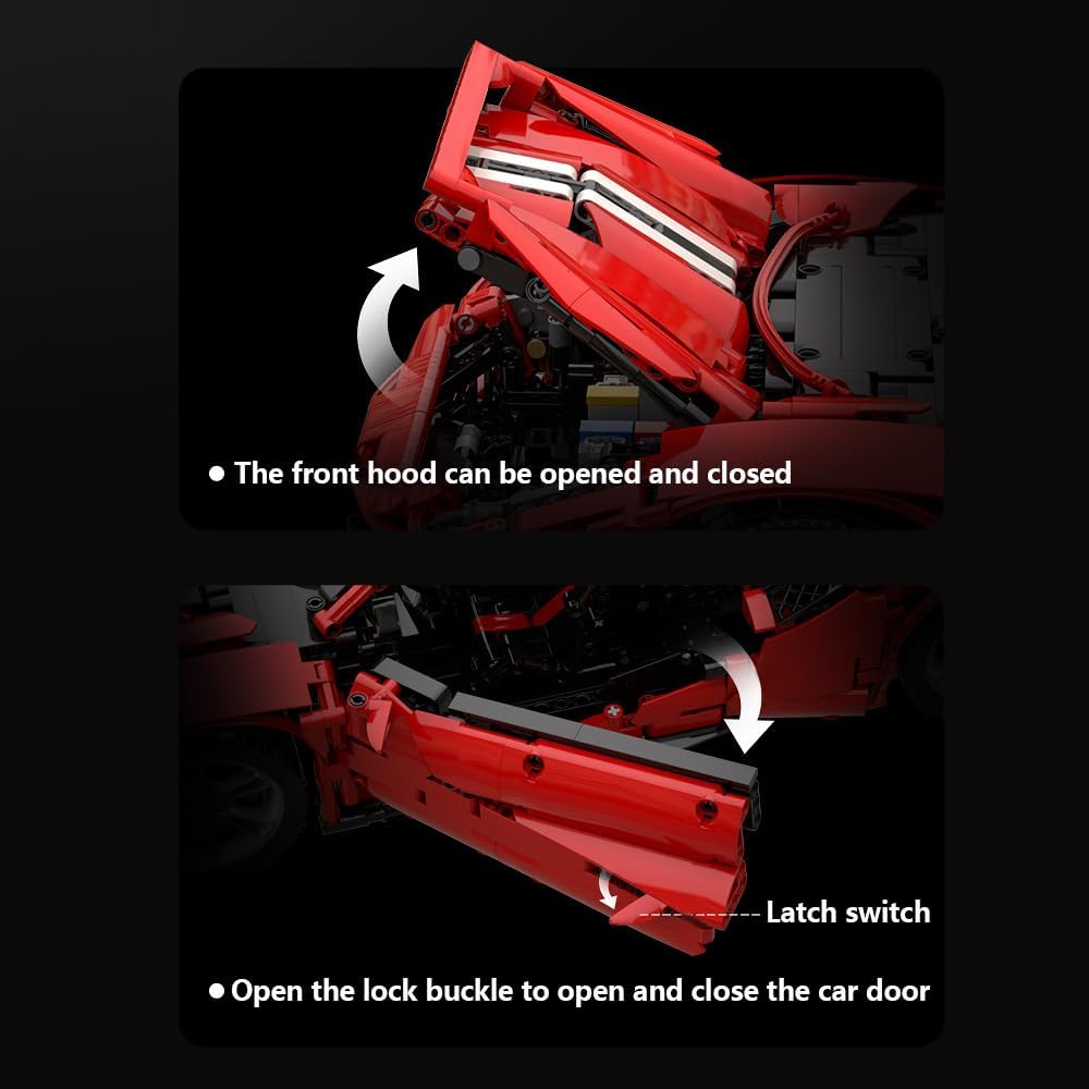 Demonstration of opening the front hood and door latch on the CaDA C61043W model