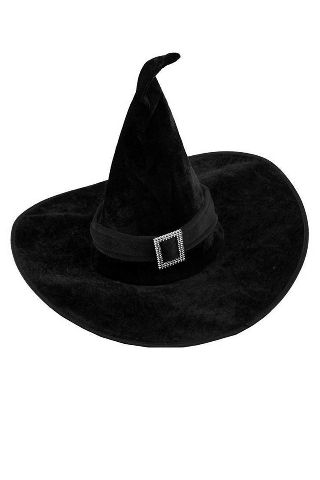 Dare to WearHalloween Witch Hat Black with a Rhinestone Buckle