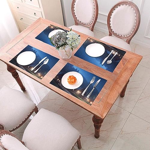 Lot de 4 sets de table rustiques antidérapants lavables 45x30
