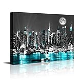 Visario Leinwandbild New York Moonlight Nights — Wandbild 
