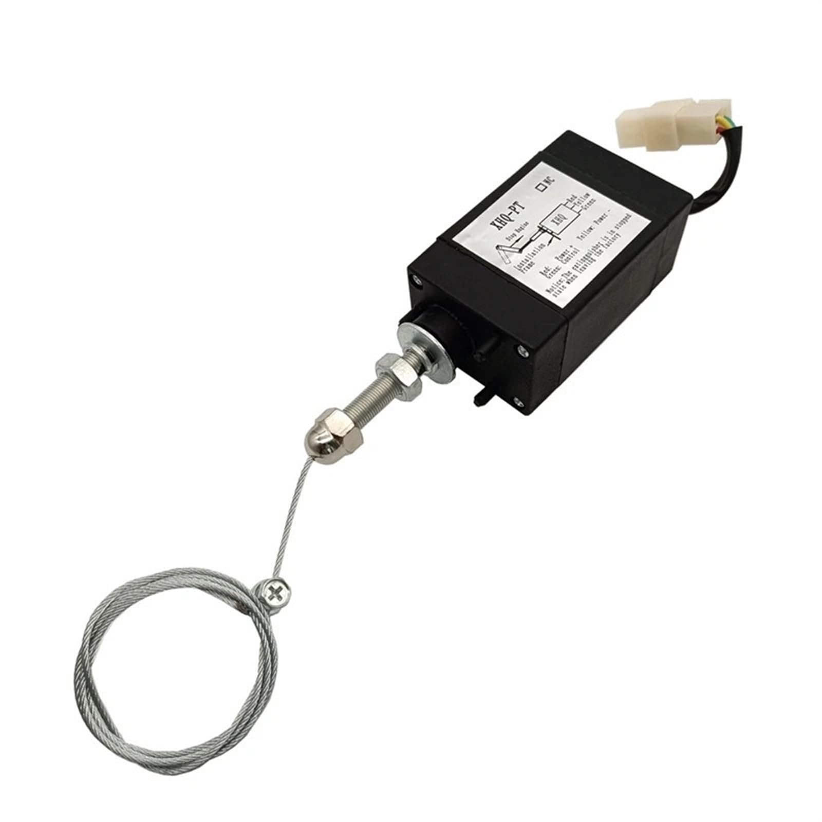 Gadsqdkok Power On Pull Normal Open Xhq-Pt 12V/24V Generator Engine Flameout Valve Stop Solenoid Power On/Off Pull Type Device Genset Part
