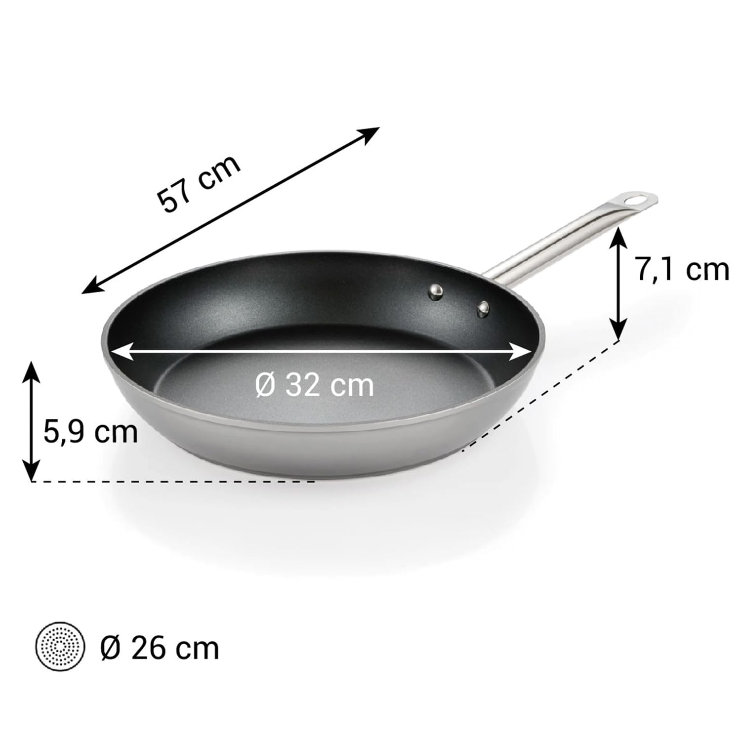 Tescoma GrandCHEF+ Bratpfanne 36 cm Antihaftbeschichtung induktionsgeeignet spülmaschinenfest