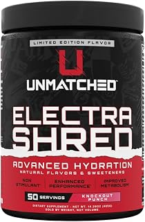 Unmatched Electrashred Advanced Hydration Formula | Non Stim Electrolyte Powder | Enhanced Performance | Natural Flavors & Sweeteners | 50 Servings (Knockout Punch)