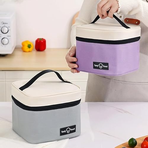 Miniatura 5 de Lonchera aislada con asa superior para mujeres y hombres, lonchera de trabajo, lonchera Bento, hielera reutilizable, contenedor de tamaño pequeño