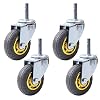 zwenkwielen met rem, Set van 4 Swivel Heavy Duty Caster Wheels Rubber Castor voor Meubelwagen, Moving Caster Wheels, 360…
