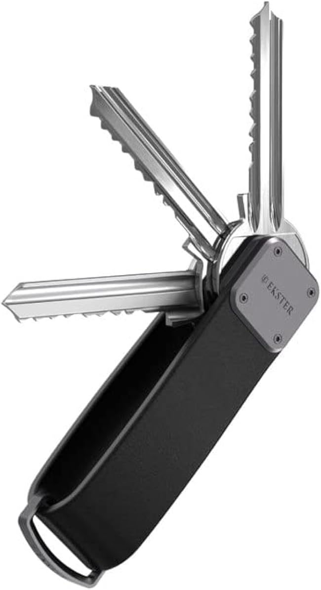 Ekster Key Case | Compact Key Organizer Keychain for Men upto 8 Keys | Car Keys Holder | Keyring Accessories for Quick Access | Smart Detachable Keychains | Black