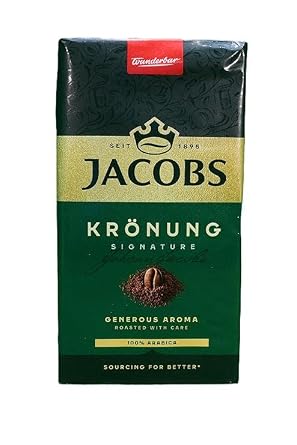 Jacobs Kronung Ground Coffee 500 Gram / 17.6 Ounce (Pack of 4)