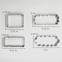 Vista 4 de LILIAO Cortador de galletas con borde festoneado, cortadores de galletas, acero inoxidable (4.2 x 2 pulgadas)