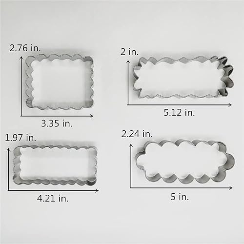 Miniatura 4 de LILIAO Cortador de galletas con borde festoneado, cortadores de galletas, acero inoxidable (5 x 2.3 pulgadas)
