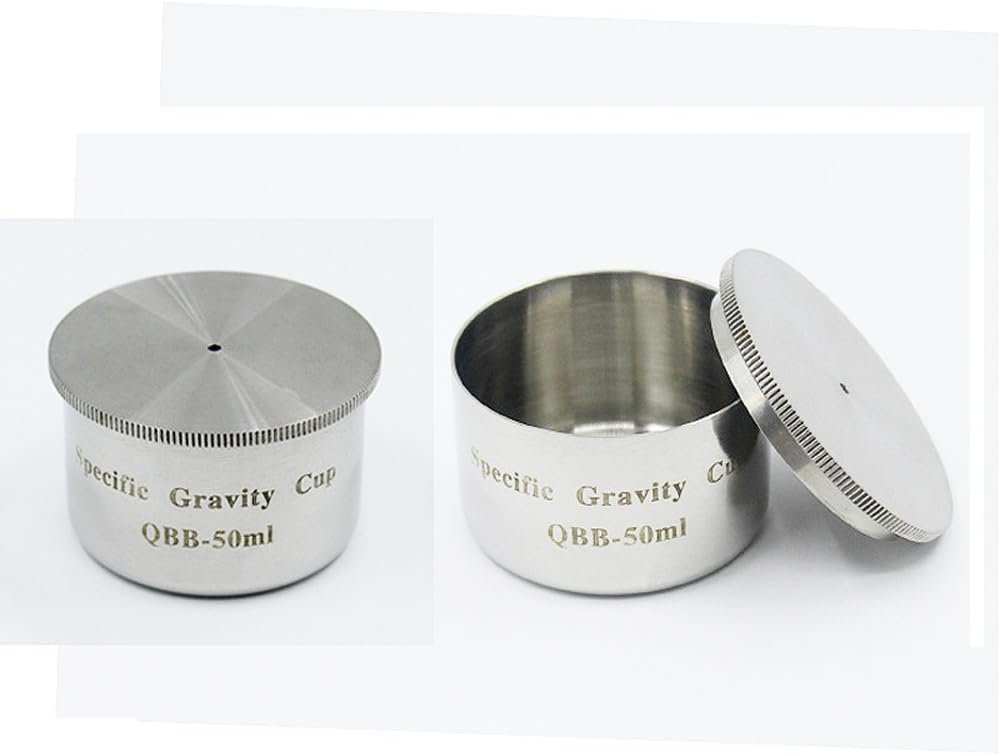 MXBAOHENG Stainless Steel QBB Paint Coating Density Cup 50cc/ml Specific Gravity Cup (50ml)