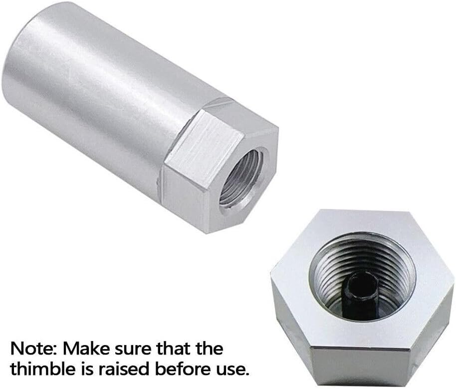 Fuel Rail Pressure Gauge Adapter Compatible with Ford Service Port Schrader Valve Adapter Silver