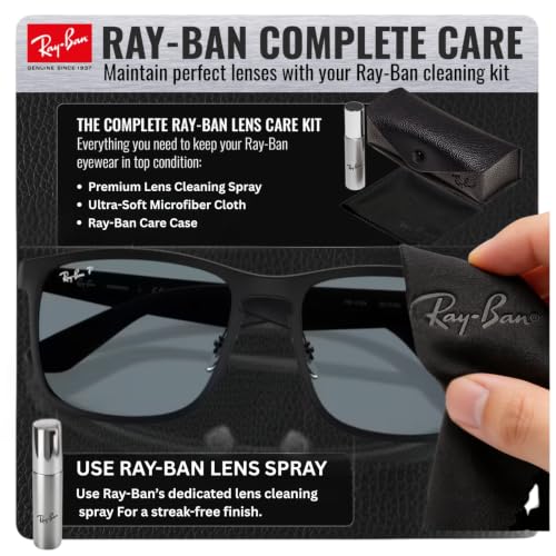 Image of Ray-Ban RB4264 CHROMANCE POLARIZED Square Shape Sunglasses for Men with Official Eyewear Kit