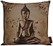 Produktbild Magma  Buddha Kissenhülle Bezug ca. 40x40 cm Digitaldruck 100% Baumwolle in der Farbe braun
