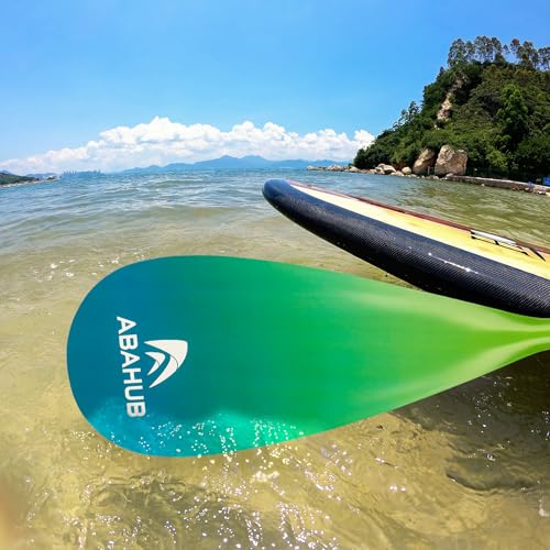 Miniatura 8 de Abahub Remo Paddle Surf Carbono Pala Sup Paddle Con Bolsa Pala Remo Extensible 170-218cm Hoja De Plástico Con Impresión De Ondas Para Tabla De Sup Canoa De Surf