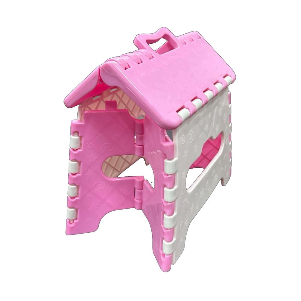 RIDHMIN Folding Step Stool for Kids (Multi Colour) Baby Stool Non-Slip Folding Stools with Portable Handle, Compact Plastic Foldable Step Stool for Bathroom,Bedroom, Kitchen 1