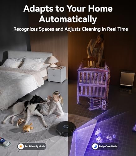 NARWAL Flow 2 Robot Vacuum and Mop Combo, 31,000Pa Suction, FlowWash Self-Cleaning Mop, AI Object Recognition, Self-Emptying & Refilling, 212℉ Hot Water Mop Washing, Tangle-Free Design, Black - 4