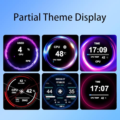 VSDISPLAY 2.1'' Round LCD Screen 480x480 CPU/GPU Monitoring Display,Black by VSDISPLAY - Image 6