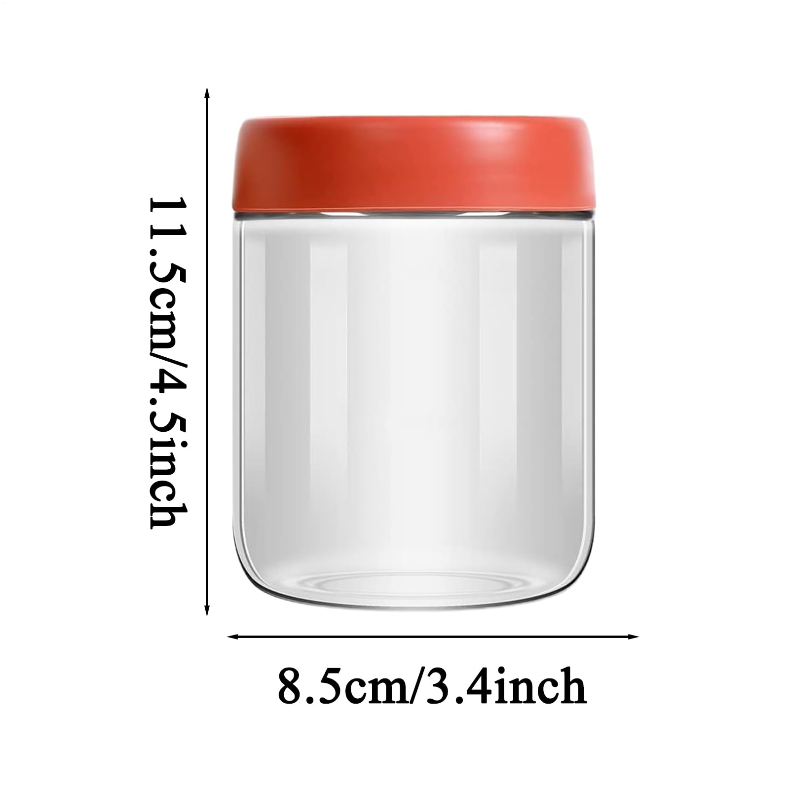 Pot À Overnight Oats 4 Bocaux en Verre Hermétiques 450 ml avec Couvercles