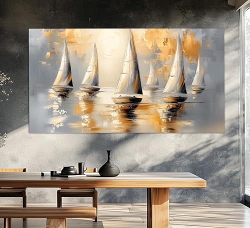 Impressions sur toile de voiliers abstraits esprit évasion