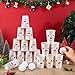 ARQRHTLY Christmas Snowball Bowling Game for Adult, Christmas Snowball Toss Game with 20 Snowman Paper Cups,10 Soft Felt Snowballs Xmas Holiday Indoor Snowman Bowling for Winter Family Activity