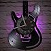 Timethink 12 Inch Guitar LED Wall Clock with 7 Luminous Modes, Musical Instruments Clock Watch Silent Non Ticking Guitar Shaped Wall Clock for Music Room Rock N Roll Decor Music Lovers Guitarist Gifts