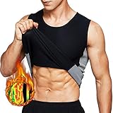 Tooklanet Camisetas Sudar Hombre Sin Mangas Neopreno Camiseta Reductora Compresion de Sauna Deportivo Entrenamiento Físico