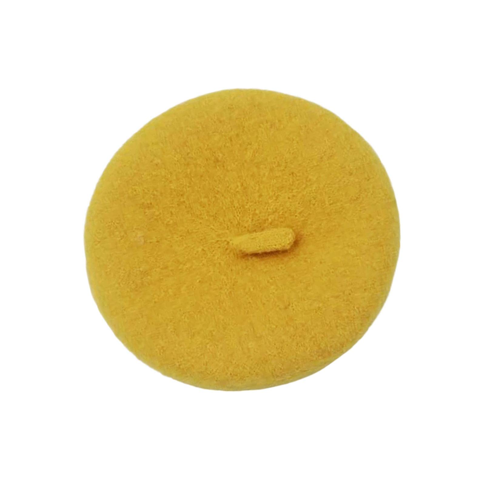 Fonowx Pet Dog Beret Wool Yard Hat, Cat Hat, Durable Lightweight Comfortable Hand Wash Recommended Hair Accessories Hat Diameter 5.1 Inch Skin-friendly Warm, Yellow