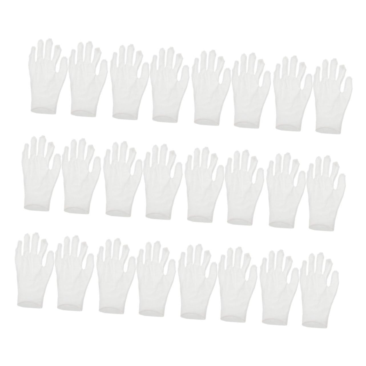 NOLITOY Moisturizing Sleep Gloves for Men Women 12 Pairs of Soft White Cotton Gloves for and Year-Round Use