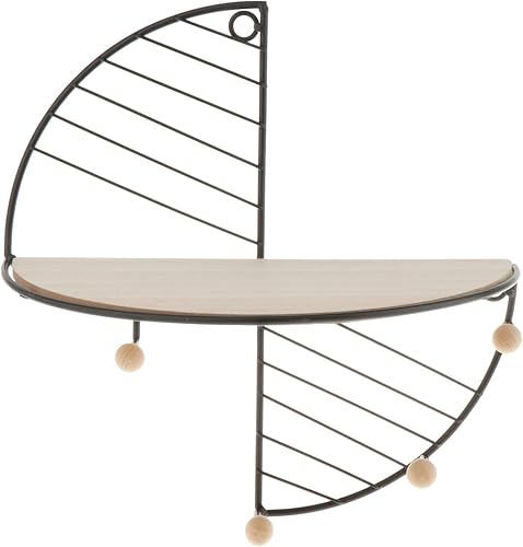 Estante flotante de hierro para montaje en estantería, exposición, dormitorio, sala de estar, cocina, color negro