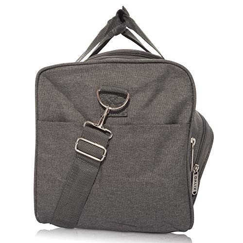 DALIX Signature Travel or Gym Duffle Bag in Gray