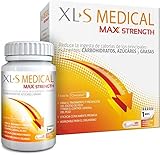 XLS Medical Max Strength Triple Action - Bloqueador De La Absorción De Carbohidratos, Azúcares Y Grasas. Tratamiento De 1 Mes, color Blanco, 120 Unidad, 150 g