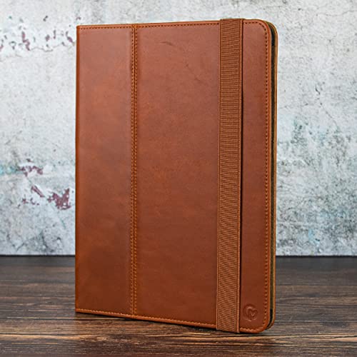 Casemade New Ipad 10.2 Inch Real Leather Case For 7Th/8Th/9Th Generation (2019, 2020, 2021) - Premium Luxury Italian Slim Cover/Smart Folio With Dual Stand And Auto Sleep/Wake (Tan) #TOP2