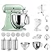 Produktbild KitchenAid Küchenmaschine Artisan, 5KSM175PS, Pasta Paket inkl. Nudelvorsatz mit 3 Walzen, Pastapresse (kurz) mit 6 Aufsätzen und Standardzubehör (Pistazie)