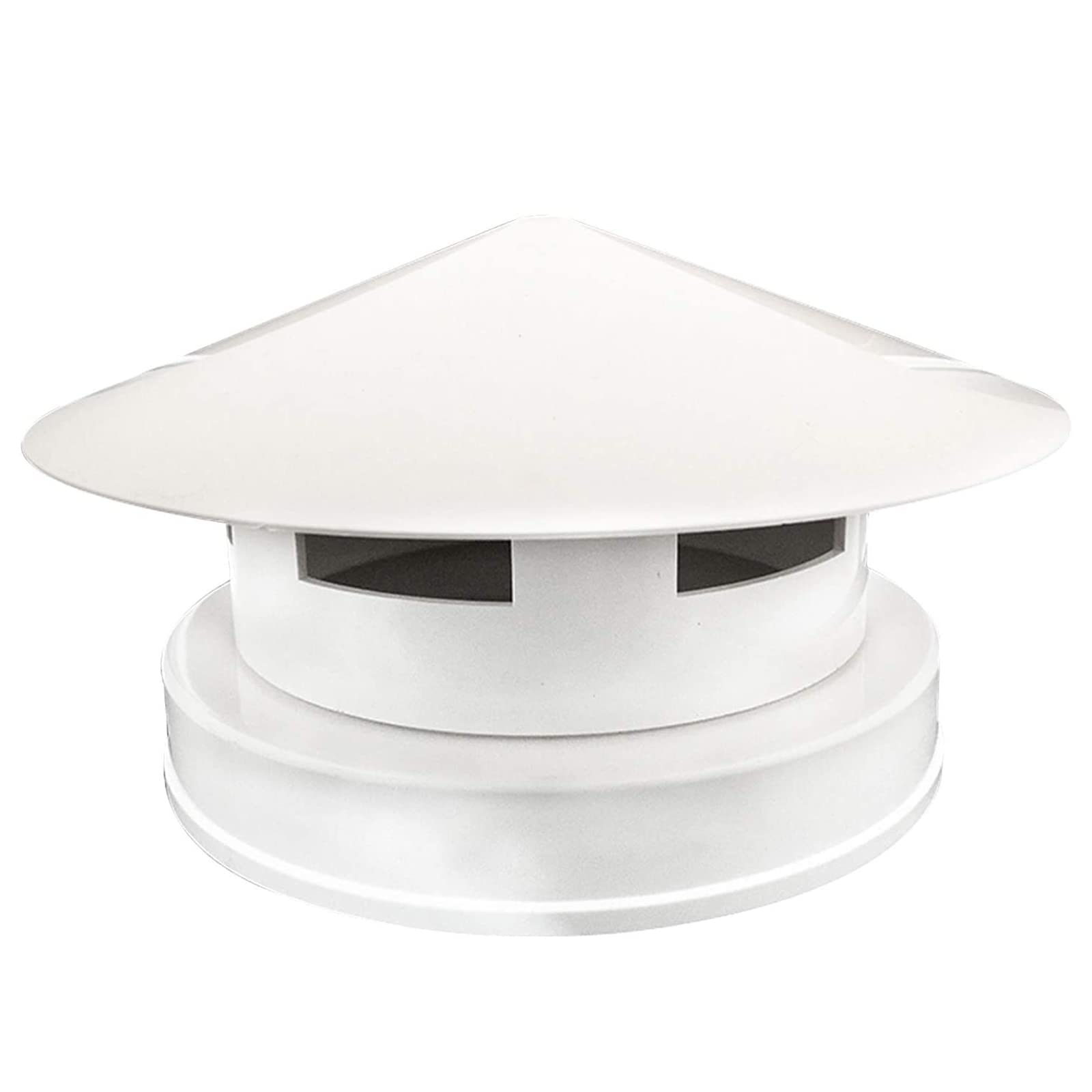 GTHTUHFD Chimney Cowl Cap Chimney Flue Cowl Pvc Rain Cover Protector Cap Pot Rain And Snow Cover Pot, Flue Protector For Pipefit,75Mm,250mm