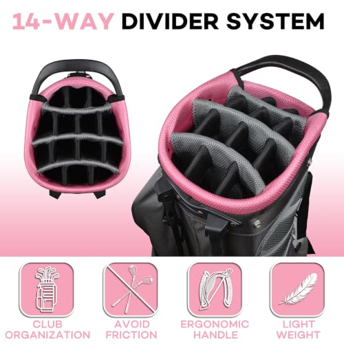 Premium Womens Golf Stand Bag Pink