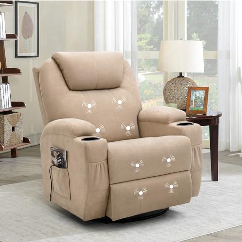 Flamaker Recliner Chair with Massage and Cup Holders