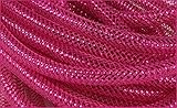 Deco Mesh Flex Tubing with Metallic Foil (Hot Pink) 8mm x 30 Yards : RE300450