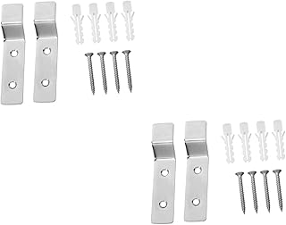 Cabilock 4 Sets Toilet Wall Hook Wall Mounted Holder Toilet Accessories Toilet Bolts Wall Mounted Hooks Toilet Stand Toilet Bucket Hanging Toilet Hook Urinal Stainless Steel Wall Hanging