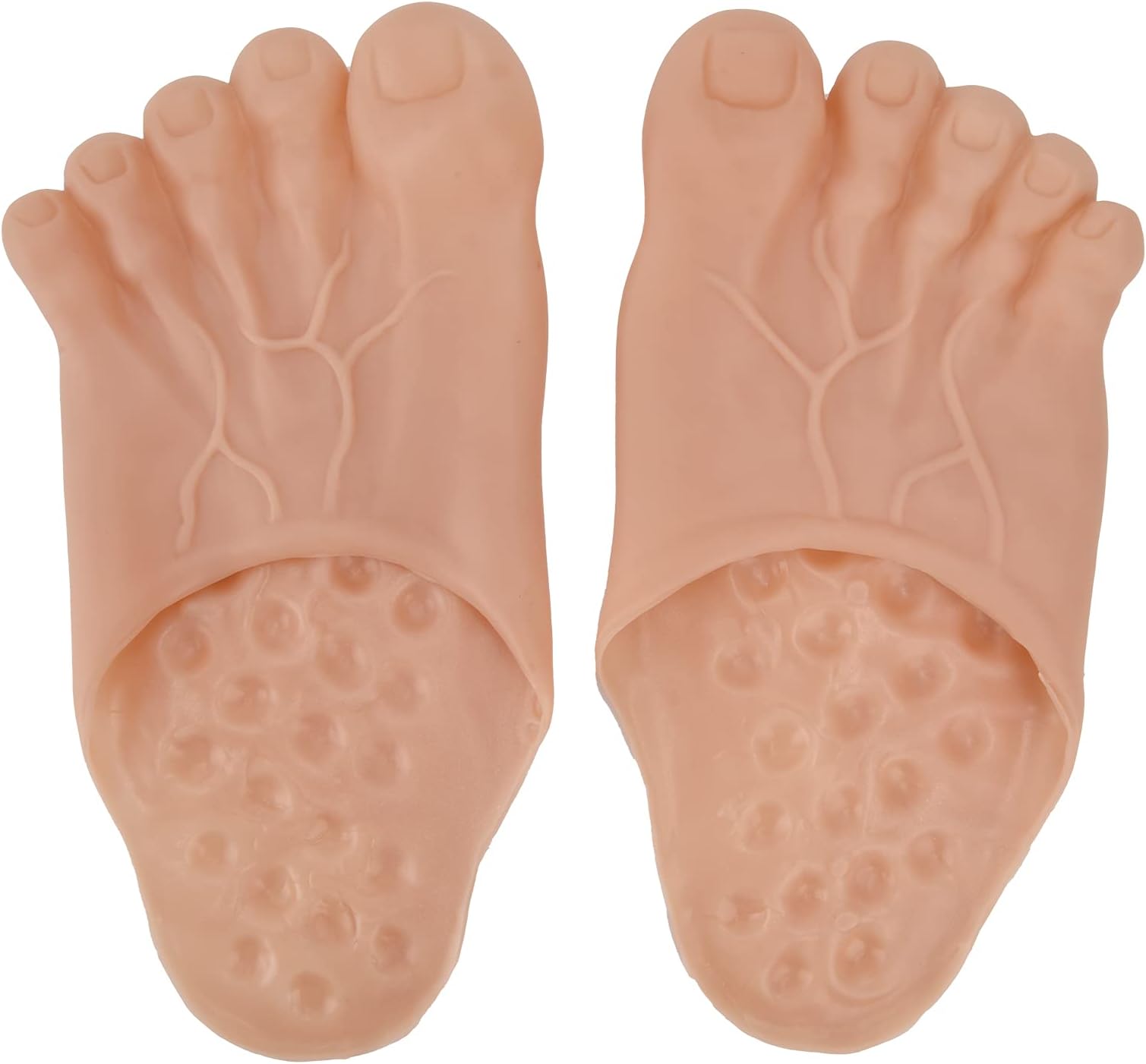Feet Slippers,Hobbit Feet Unisex Adults Large Foot Slippers Shoes Cover,Funny Bare Feet Slippers Giant Feet Monster Feet Slippers for Cosplay Halloween Parties and Masquerade Parties