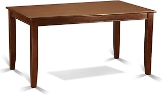 East West Furniture DUT-MAH-T Dudley Dining Room Table - a Rectangle Solid Wood Table Top with Sturdy Legs, 36x60 Inch, Mahogany