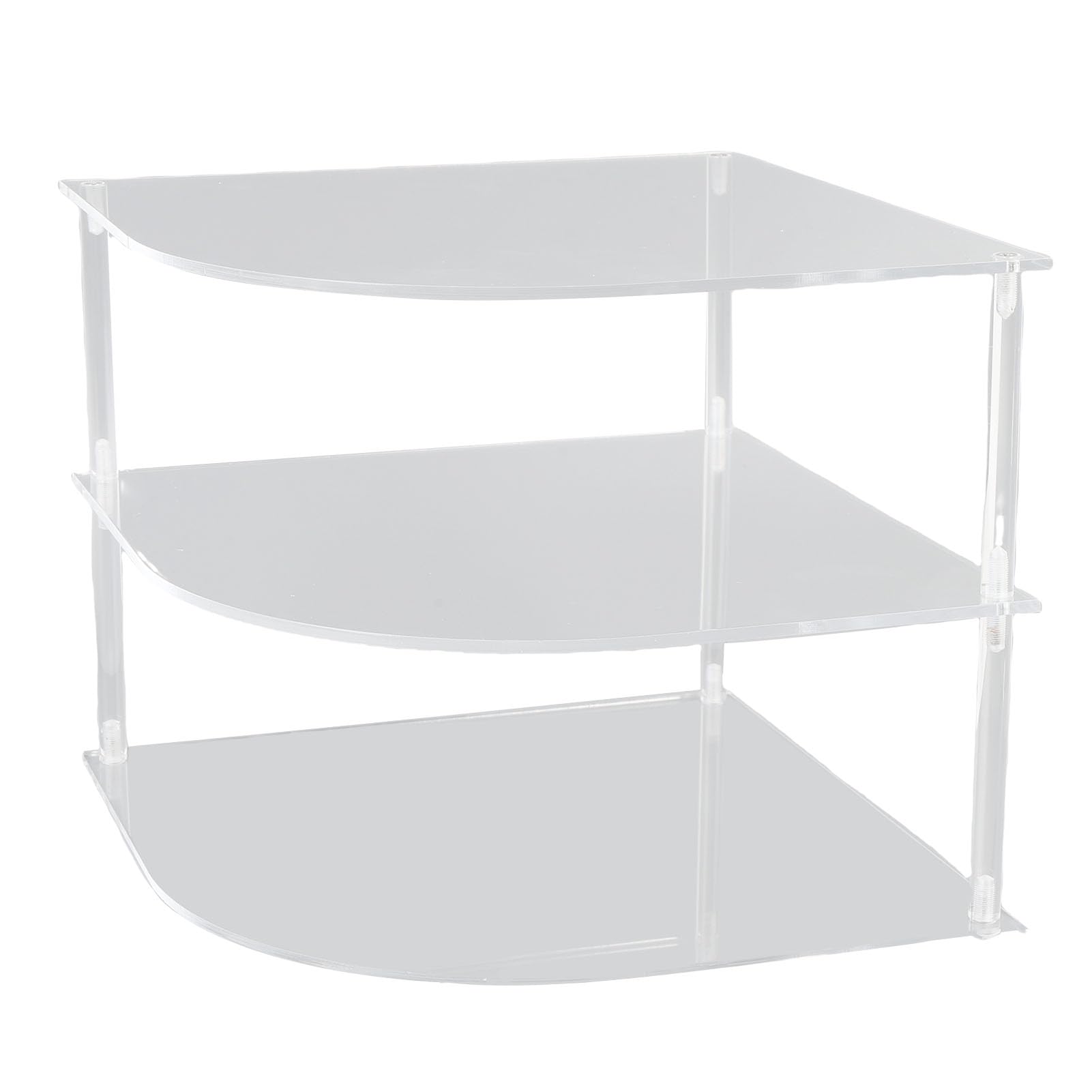 Organizzatore per Piatti, Design Acrilico Multistrato, Scaffale Angolare Salvaspazio, Base Antiscivolo, Resistente all'acqua, Costruzione Robusta, per Mobili da e Piccoli Spazi, con Bordi