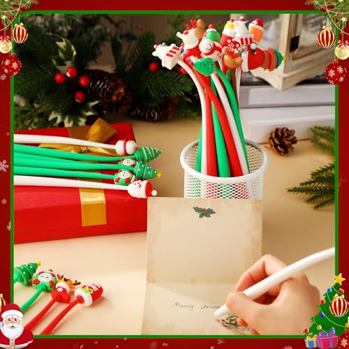 Set de 60 bolígrafos de gel con diseño navideño miniatura 6