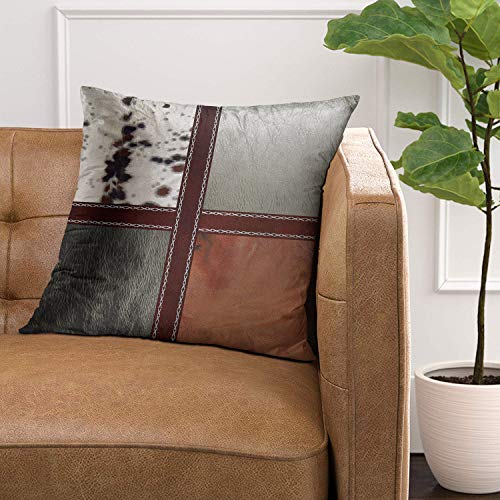Emvency Square 18X18 Inches Decorative Pillowcase Print Western Style No Leather Its Print Polyester Decor Throw Pillow Cover With Hidden Zipper For Bedroom Sofa #TOP1