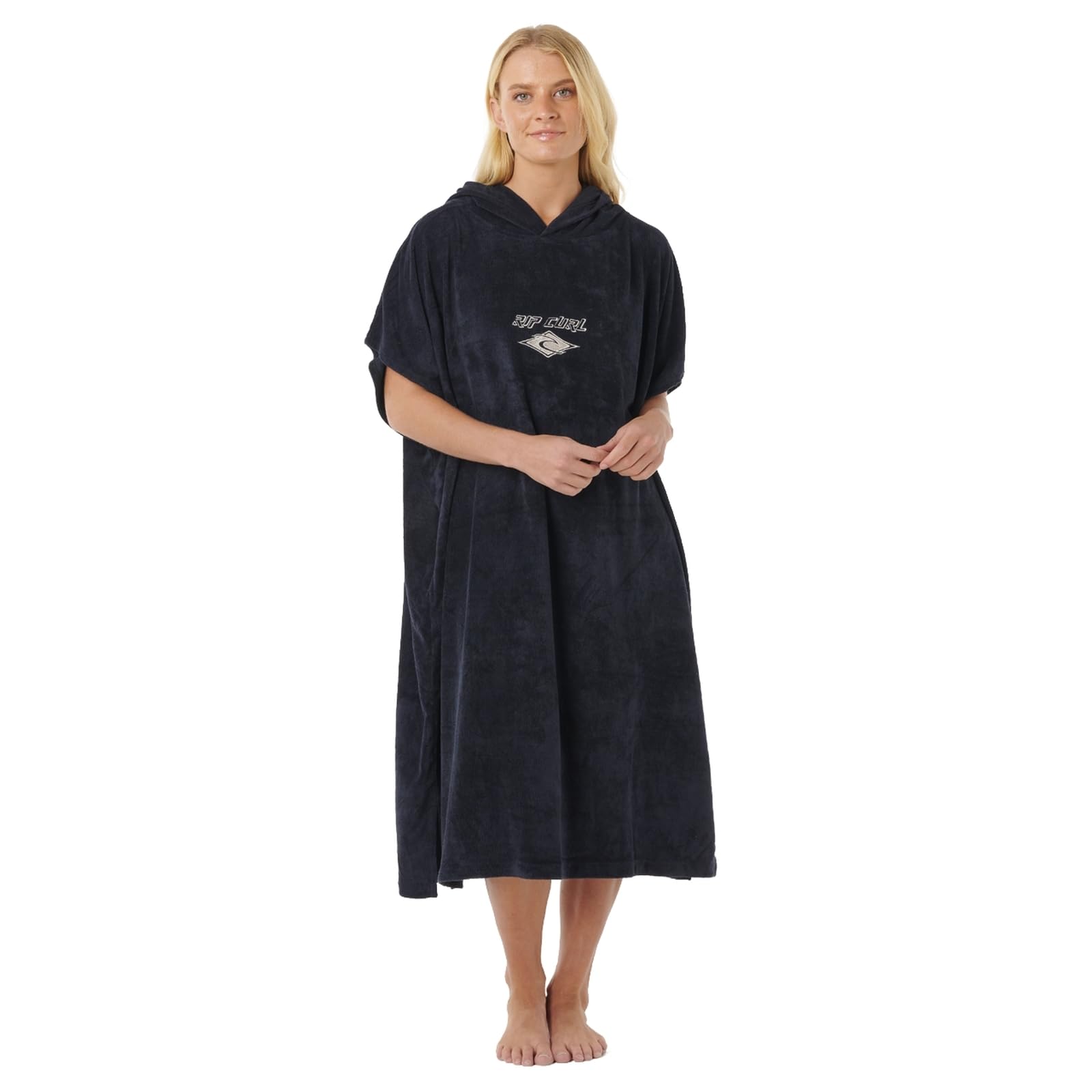 Rip Curl Unisex Classic Surf Kapuzenhandtuch, Schwarz/gebrochenes Weiß, Einheitsgröße