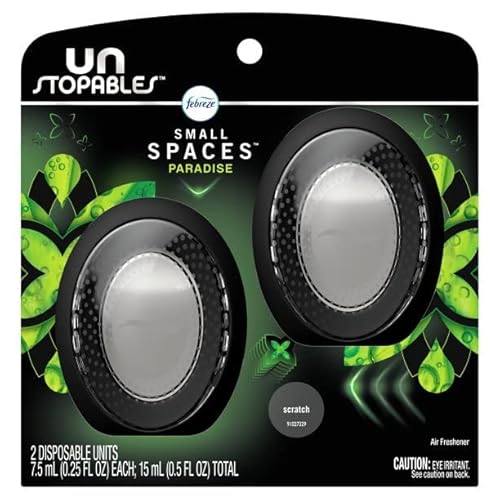 Febreze Small Spaces Unstopables Air Freshener Paradise, 25 fl. oz., Pack of 2