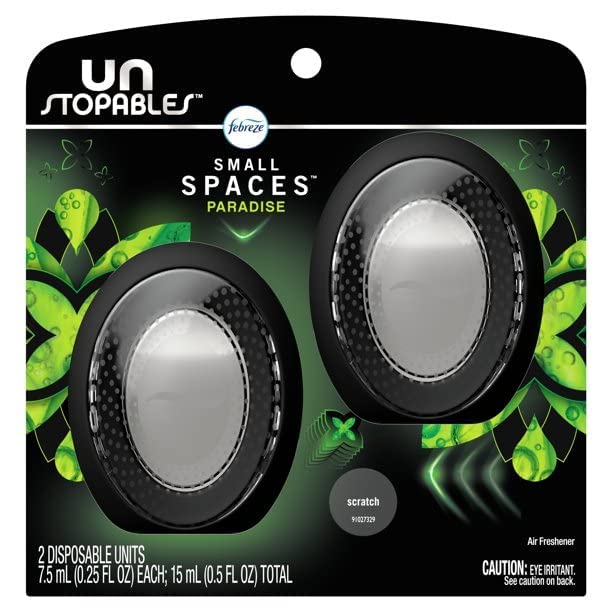Febreze Small Spaces Unstopables Air Freshener Paradise, 25 fl. oz., Pack of 2