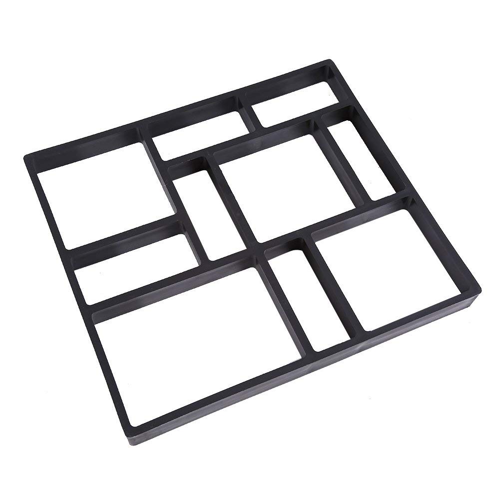 Ejoyous Moule de Pavage Irrégulier, 10 Grilles, pour Allée de Jardin, Béton, 45 cm