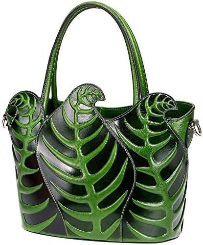 مراجعة PIJUSHI Designer Leaf للسيدات: حقيبة ساتشل بقبضة علوية وحمالة كتف أنيقة - الصورة 4