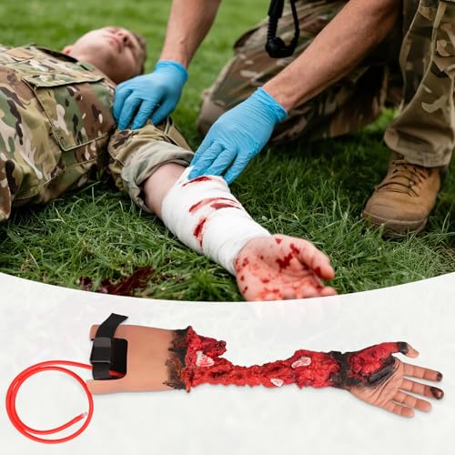 Image of Wearable Wound Packing Arm Trainer, Partial Arm Amputated Simulation Kit for Medical Training, Emergency Trauma Assessment Practice Set